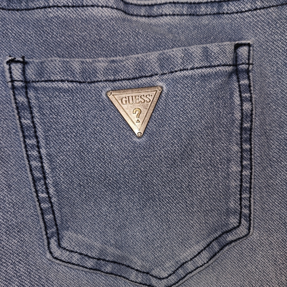 Guess Vintage Straight Leg Jeans Blue Wash US M EU 38 Mexico Faux Front Pockets - Picture 10 of 10